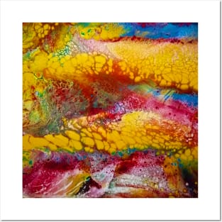 multicolored marble abstract design Posters and Art